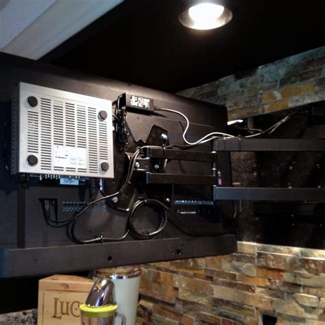 bracket to mount cable box behind tv|mounted tv cable box solutions.